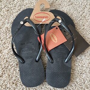 Havaianas Kids Black Flip Flops size 31 - 32